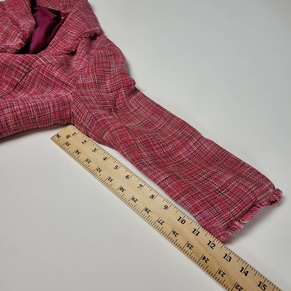 EUC Sigrid Olsen Silk Pink Tweed Blazer - Picture 15 of 15